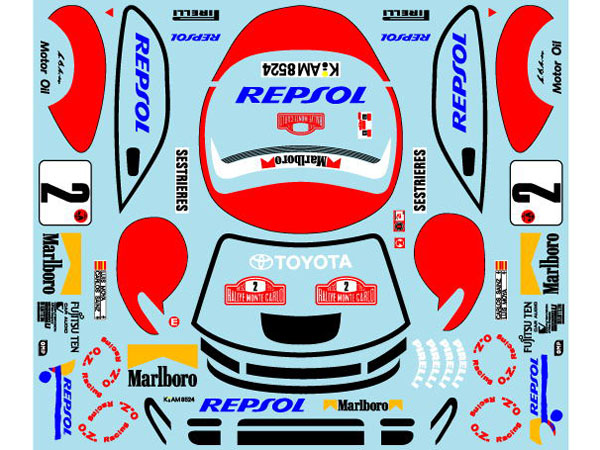 Museum collection D1170 MINI-Z Body Toyota Celica 92 Monte Carlo Decal (Kyosho) 【メール便可】