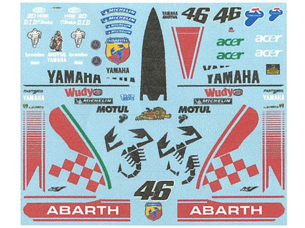 ** 予約商品 ** Museum collection D1175 1/12 Yamaha YZR-M1 Abarth Decal (Platz) 【メール便可】