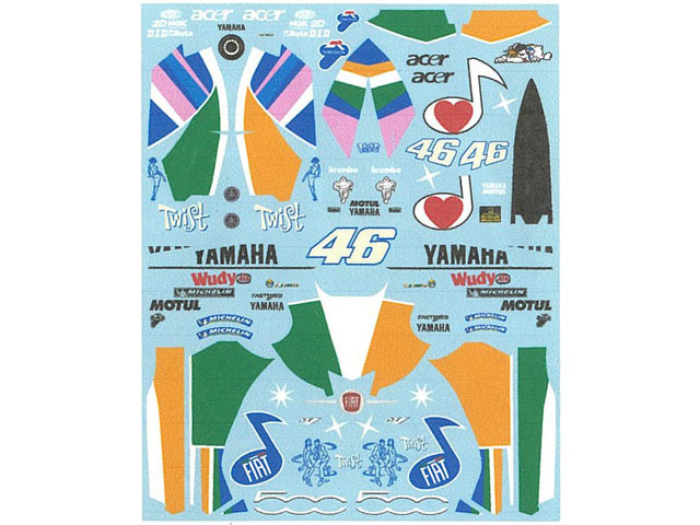 ** 予約商品 ** Museum collection D1176 1/12 Yamaha YZR-M1 FIAT500 Decal (Platz) 【メール便可】