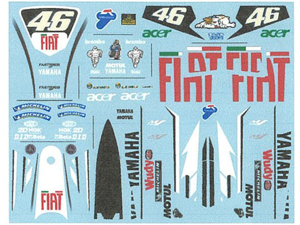 ** 予約商品 ** Museum collection D1177 1/12 Yamaha YZR-M1 '07 Ver Decal (Platz) 【メール便可】