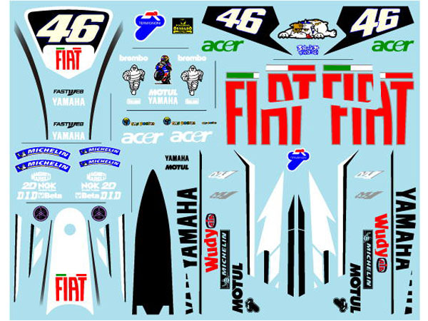Museum collection D1177 1/12 Yamaha YZR-M1 '07 Ver Decal (Platz) 【メール便可】