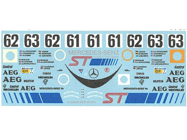 ** 予約商品 ** Museum collection D1180 MINI-Z Body Mercedes C9 Sauber '89 Le Mans & Suzuka Decal (Kyosho) 【メール便可】