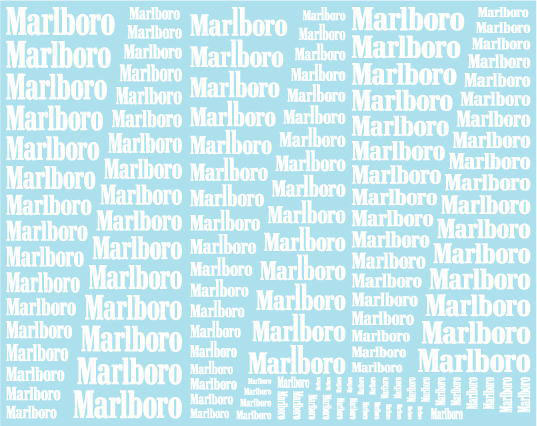 Museum collection D1182 Marlboro Assort Decal (White) 【メール便可】