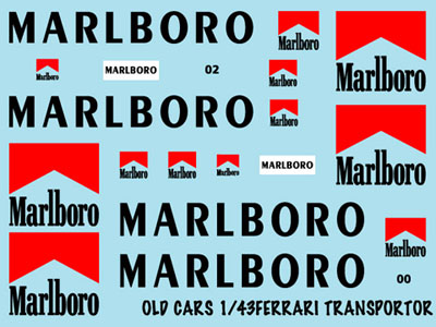 Museum collection D215 1/43 Ferrari Transporter Marlboro Decal【メール便可】