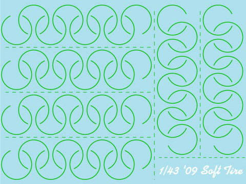 Museum collection D534 1/43 09 SoftTire Green circle【メール便可】