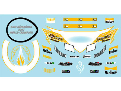 Museum collection D570 1/8 Helmet '07 Raikkonen (PMA)【メール便可】