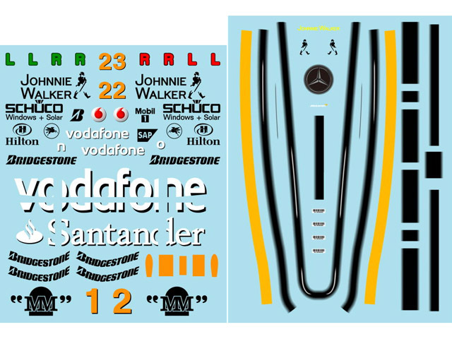 Museum collection D585 1/8 McLaren MP4/23 Wing Set【メール便可】