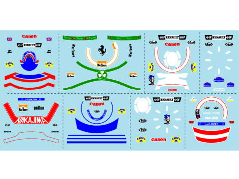 Museum collection D617 1/20 Helmet decal '90 set 【メール便可】