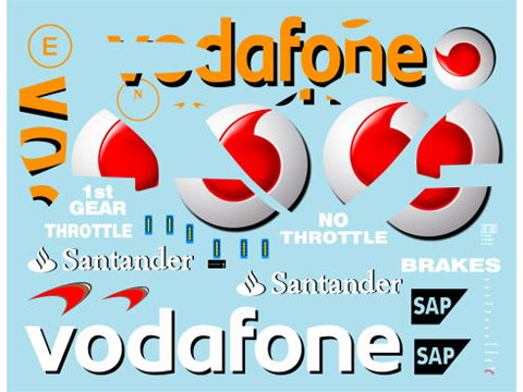 Museum collection D637 1/8 McLaren MP4/23 Logo Set2 (DeAgostini)【メール便可】