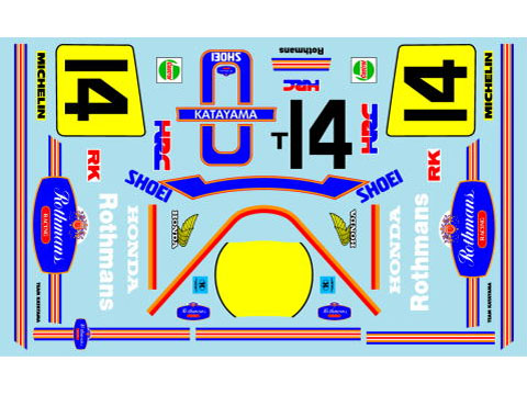 Museum collection D695 1/12 Honda NS500 1985 Katayama White Rothmans Decal (Tamiya) 【メール便可】