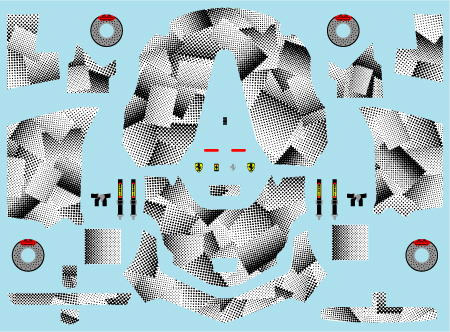 Museum collection D725 1/64 La Ferrari Dazzle Camouflage Decal(Kyosho) 【メール便可】