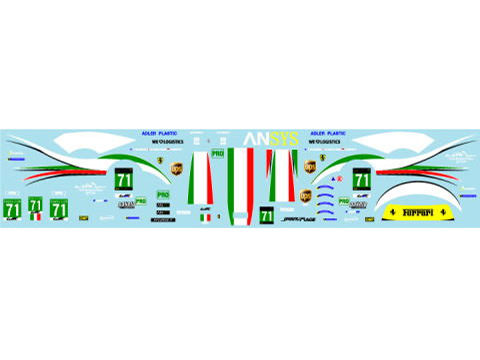 Museum collection D731 1/64 Ferrari 458GT2 Kobayashi Decal(Kyosho) 【メール便可】