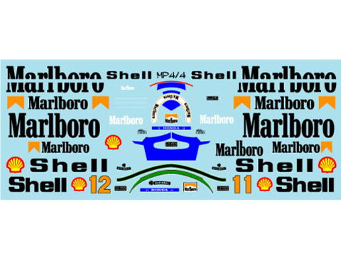 ** 予約商品 ** Museum collection D737 1/20 McLaren MP4/4 Logo Decal (Tamiya)【メール便可】