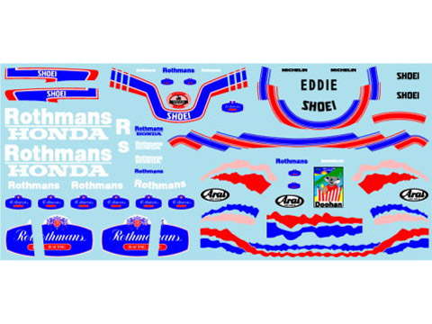 Museum collection D757 1/12 Honda NSR500 '89 Tobacco & Helmet Decal(Hasegawa)【メール便可】