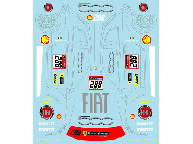 Museum collection D785 1/24 Ferrari 458 J.Fisichella FIAT500 (Fujimi) 【メール便可】