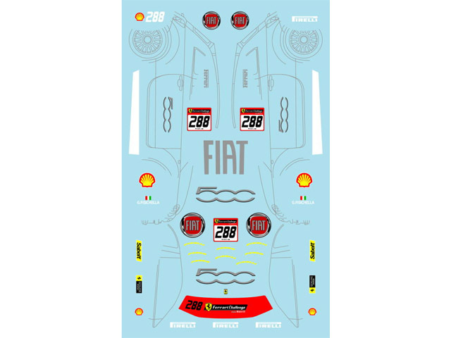 Museum collection D786 1/64 Ferrari 458 J.Fisichella FIAT500 (Kyosho) 【メール便可】