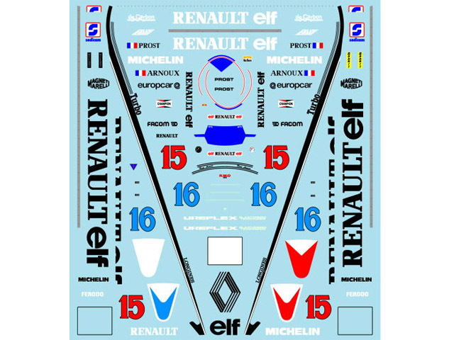 Museum collection D797 1/20 Renault RE30 Decal (Tamiya) 【メール便可】