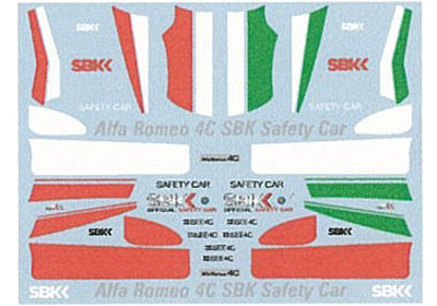 Museum collection D885 1/64 AlfaRomeo 4C SBK Safty car (Kyosho) 【メール便可】