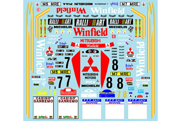 Museum collection D933 1/24 Mitsubishi Lancer Evo3 Sanremo & Catalunya 1996 (Hasegawa) 【メール便可】