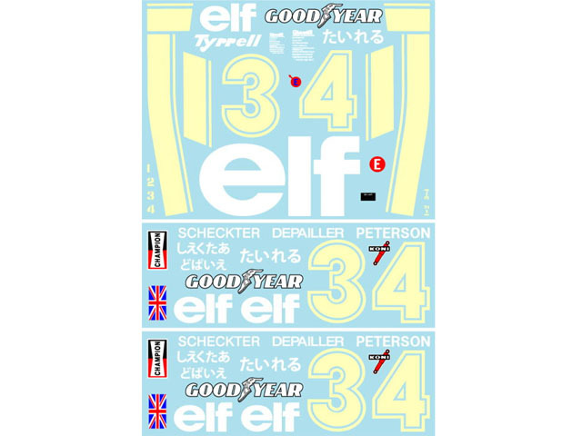 Museum collection D983 1/8 Tyrrell P34 '76 Body Logo (Hachette) 【メール便可】