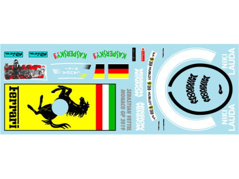 Museum collection D984 1/8 Helmet '19 Vettel Monaco GP (PMA) 【メール便可】