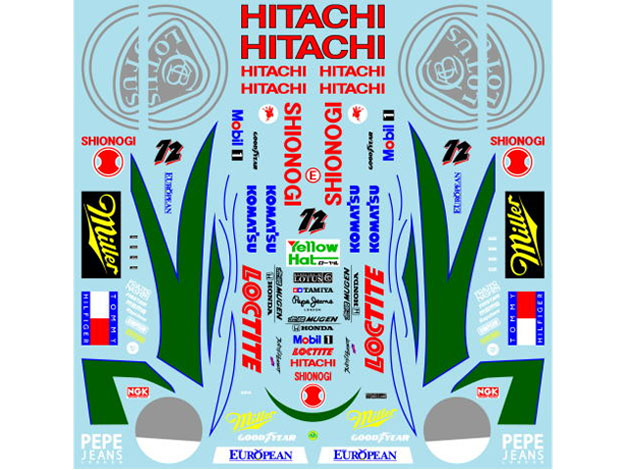 Museum collection D989 1/20 Lotus 107C Pacific GP 1994 Decal (Tamiya) 【メール便可】