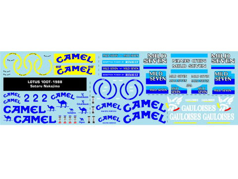 Museum collection D993 1/43  F1 Machine Collection 6 (100T,018,B196,JS43) Decal (DeAgostini) 【メール便可】