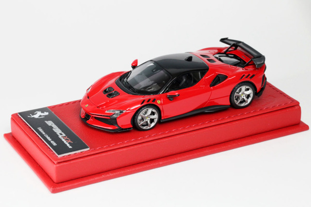 BBR Deluxe C285CDL 1/43 Ferrari SF90XX Stradale Rosso Corsa (Red Leather Base) Limited 50pcs