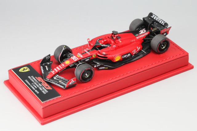 BBR Deluxe C289ADL Ferrari SF-23 Belgium GP Spa C.Leclerc (Red Leather Base) Limited 70pcs