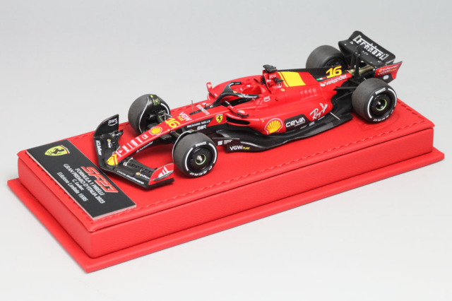 BBR Deluxe C290ADL Ferrari SF-23 Italy GP Monza C.Leclerc (Red Leather Base) Limited 95pcs