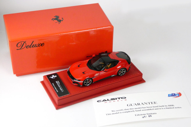 BBR Deluxe C299ADL 1/43 Ferrari 12 Cilindri Coupe Rosso Corsa (Red