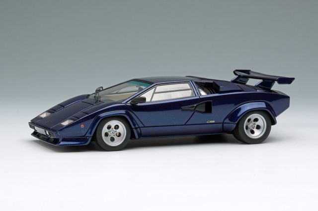 EIDOLON EM432J Lamborghini Countach LP400S 1980 with Rear Wing Blu Acapulco Limited 50pcs