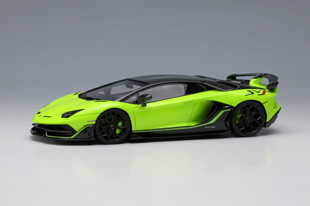 EIDOLON EM438J Lamborghini Aventador SVJ 2018 (Leirion wheel) Verde Scandal / Carbon Roof Limited 100pcs