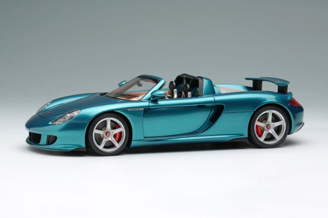【お取り寄せ商品】 EIDOLON EM567J 1/43 Porsche Carrera GT 2004 (Rear Wing Up) Topaz Blue Metallic Limited 60pcs