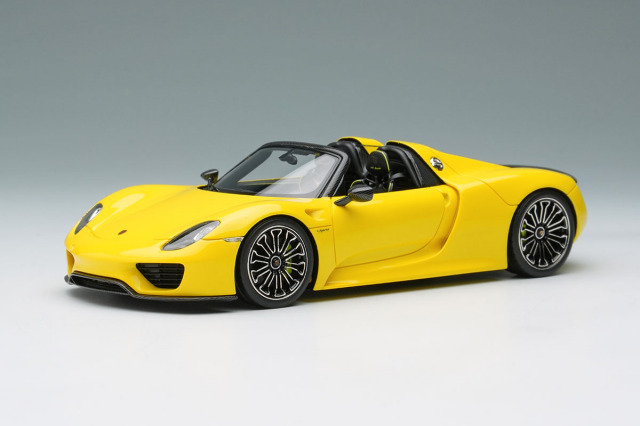 ポルシェ918スパイダー大判厚口カタログ Pure. Energy. アイドロン EM568G ポルシェ 918 スパイダー 2011 レーシングイエロー
