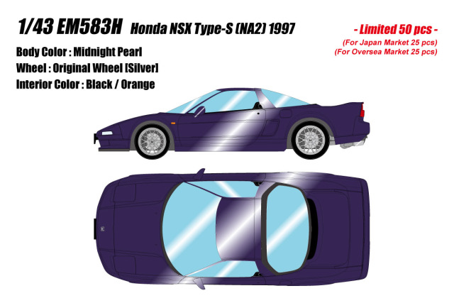 ** 予約商品 ** EIDOLON EM583H Honda NSX Type-S (NA2) 1997 Midnight Pearl Limited 50pcs