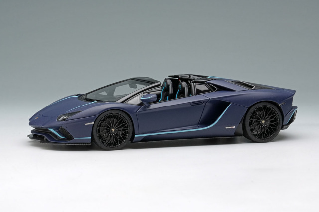 EIDOLON EM598D Lamborghini Aventador S Roadster Japan Limited Edition 2021 Blu Emer / Light Blue Stripe Limited 50pcs