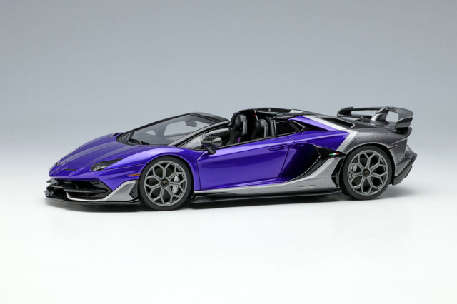 EIDOLON EM669C Lamborghini Aventador SVJ Roadster Ado Personam 2tone Paint Viola Hestia / Grigio Lynx Limited 150pcs