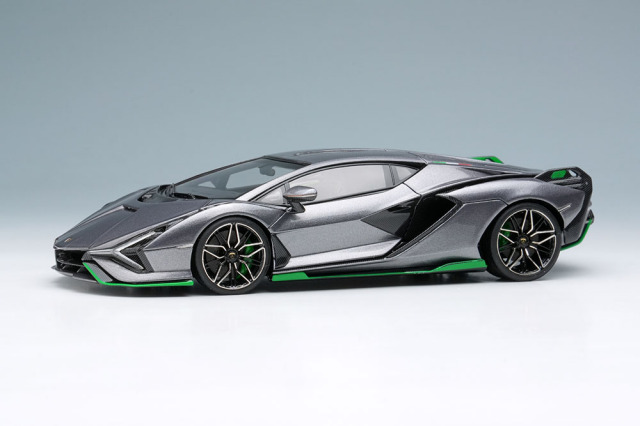 ** 予約商品 ** EIDOLON EM675C Lamborghini Sian FKP37 2019 with Stripe Grigio Lynx Limited 60pcs