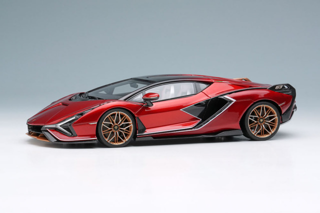 EIDOLON EM675D Lamborghini Sian FKP37 2019 with Stripe Rosso Effesto Limited 60pcs