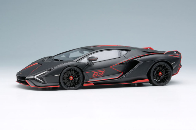EIDOLON EM675E Lamborghini Sian FKP37 2019 with Stripe Matte Black Limited 60pcs