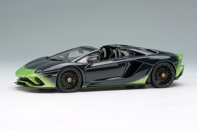 【お取り寄せ商品】 EIDOLON EM767D Lamborghini Aventador S Roadster 50th Anniversary Japan 2018 Verde Ithaca /Black Gradation Limited 100pcs