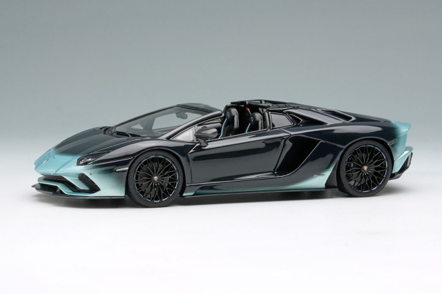 EIDOLON EM767E Lamborghini Aventador S Roadster 50th Anniversary Japan 2018 Azzurro Thetys /Black Gradation Limited 100pcs