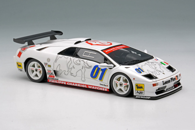 1/43 アイドロン　ディアブロレーシング1996 ランボルギーニロゴ　ホワイト アイドロン EM785F ランボルギーニ ディアブロ SVR Racing 1996