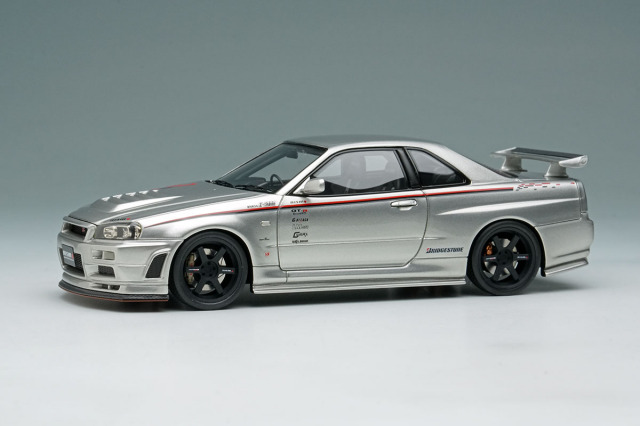 EIDOLON EM792 NISMO R34 Z-Tune Prototype 2001 Silver / NISMO Stripe