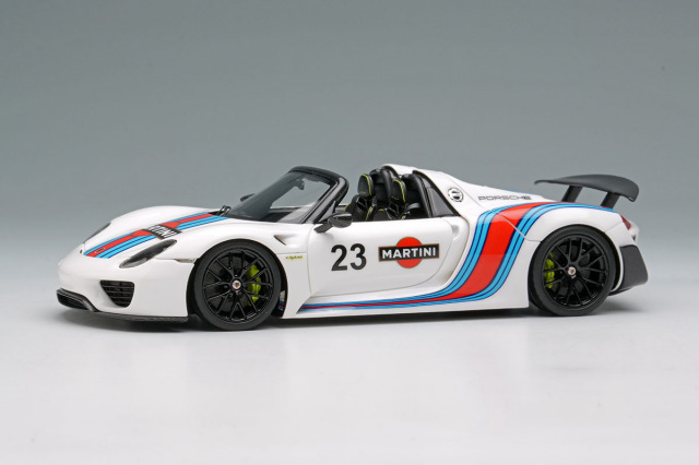 【お取り寄せ商品】 EIDOLON EM812A Porsche 918 Spyder weissach Package Rear Wing Up White / Martini Stripe Limited 120pcs
