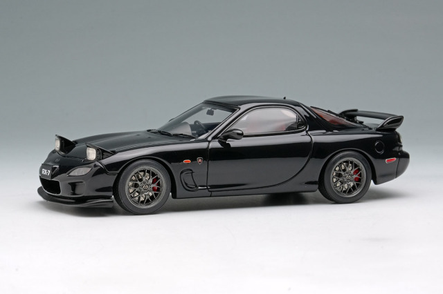 EIDOLON EM817E Mazda RX-7 FD3S Spirit R TypeA 2002 (Head Lamp open) Brilliant Black Limited 50pcs