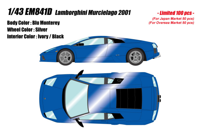 ** 予約商品 ** EIDOLON EM841D Lamborghini Murcielago IAA 2001 Blu Monterey Limited 100pcs