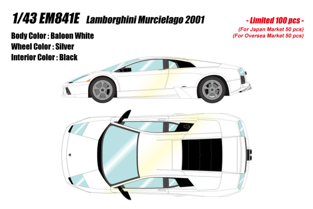 ** 予約商品 ** EIDOLON EM841E Lamborghini Murcielago IAA 2001 Baloon White Limited 100pcs