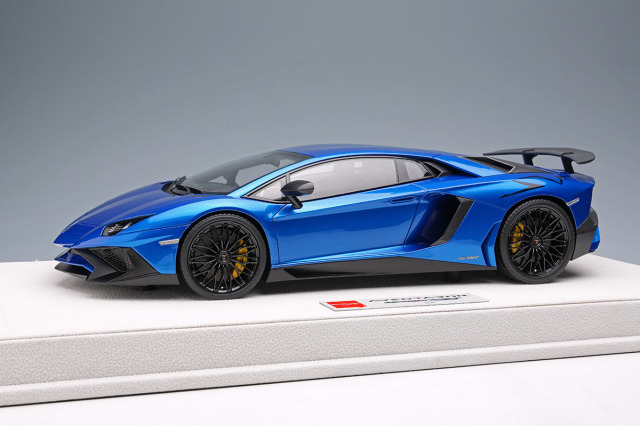 【お取り寄せ商品】 EIDOLON EML005C 1/18 Lamborghini Aventador LP750-4 SV 2015 Blu Nethuns (Large SV Logo)